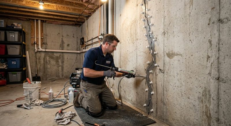 Basement Crack Repair in Canyon Lake, TX