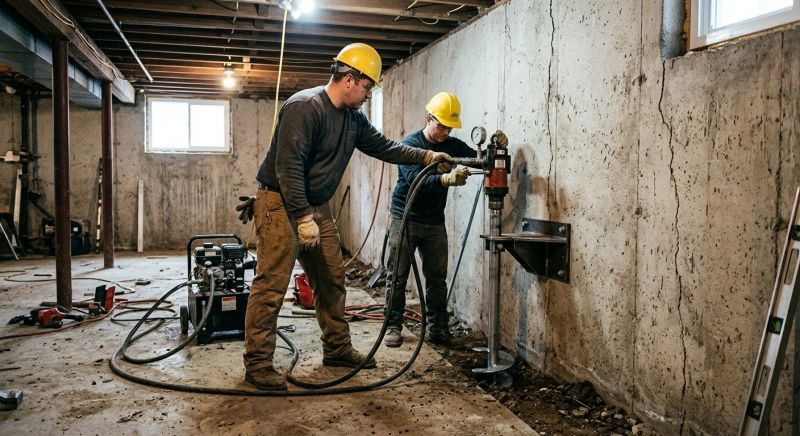 Basement Stabilization in Canyon Lake, TX