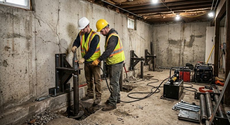 Basement Stabilization in Canyon Lake, TX