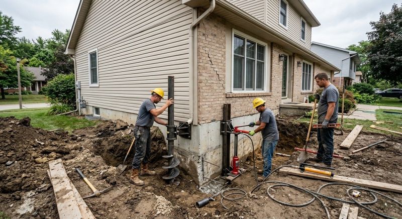 Foundation Settlement Repair in Canyon Lake, TX
