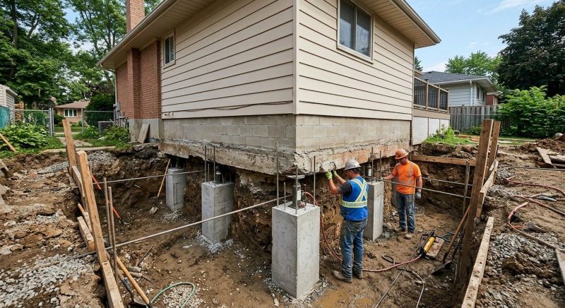 Foundation Underpinning in Canyon Lake, TX