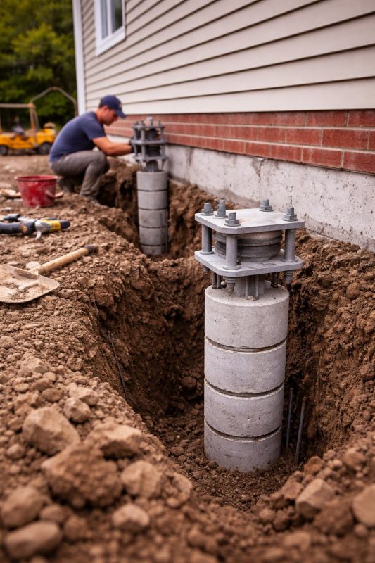 Helical Piers Installation in Canyon Lake, TX
