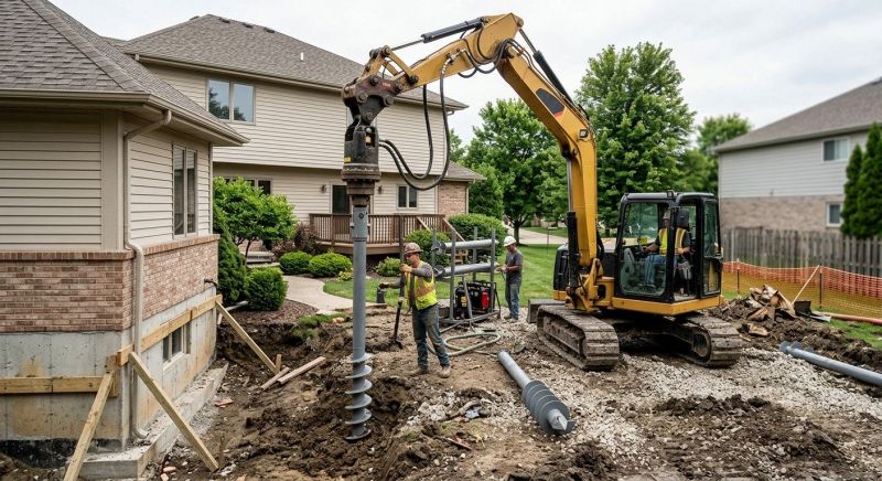 Helical Pile Installation in Canyon Lake, TX