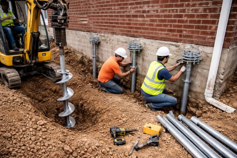Helical Pile Installation in Canyon Lake, TX