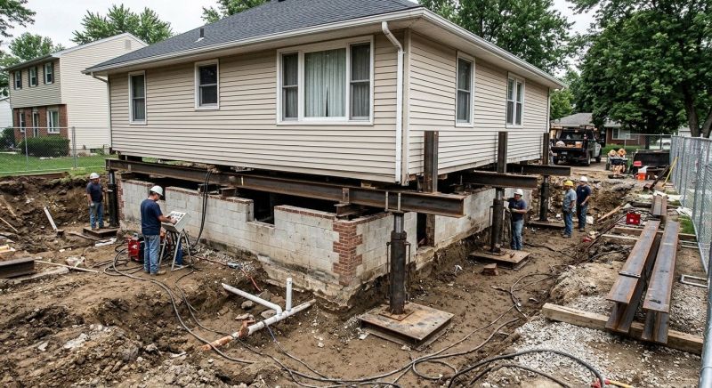 Sinking Foundation Lifting in Canyon Lake, TX